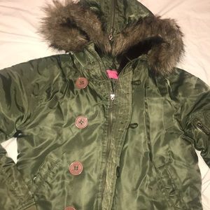 Olive green vintage juicy couture bomber!